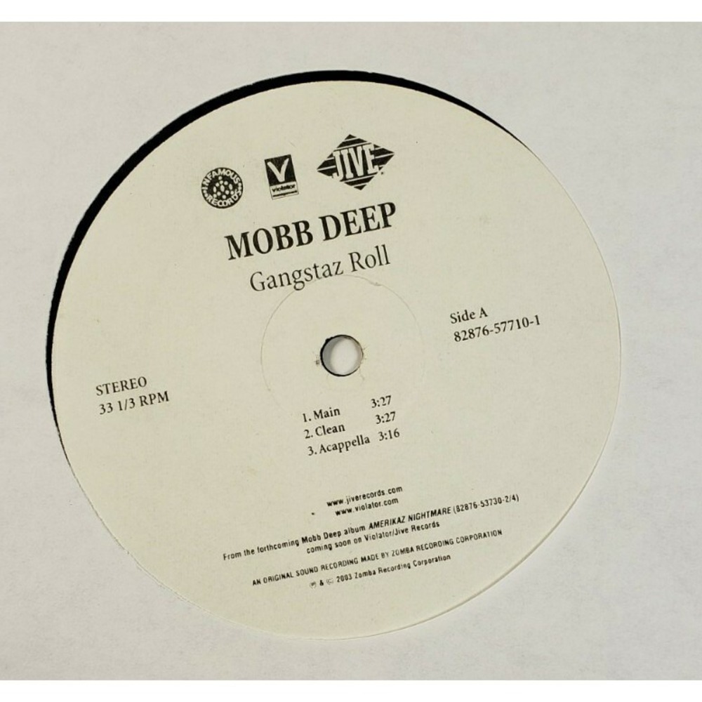 Mobb Deep – Gangstaz Roll‎ 50 Cent 2003 Record 12" Single Generic Sleeve VG+/VG+